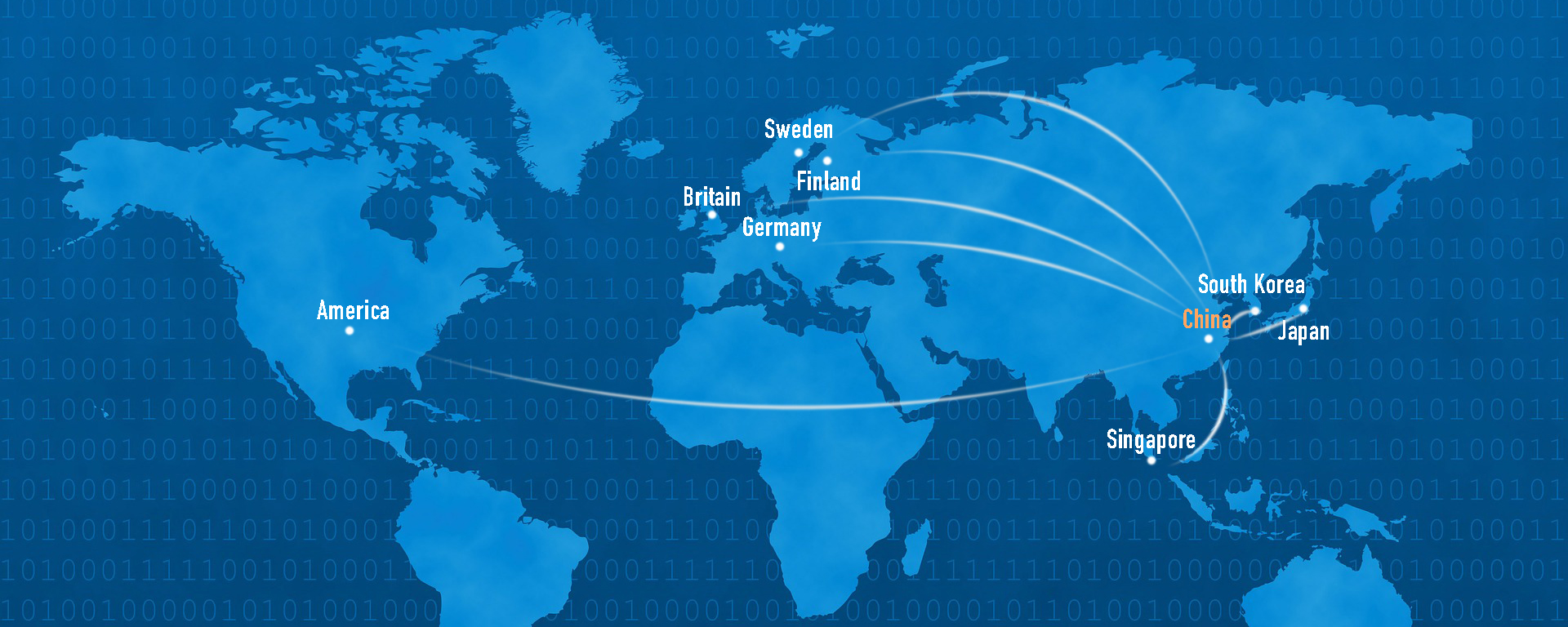 Qingfei overseas connection map